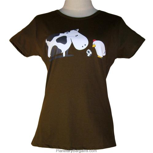 Chicken and Cow Egg Shirt Girls